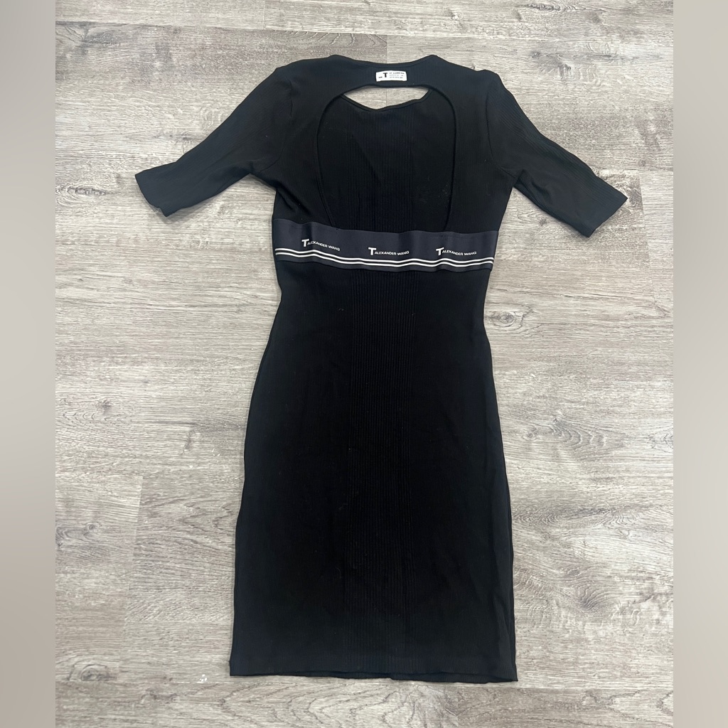 T Alexander Wang Black Short Sleeve Mini Dress S